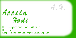 attila hodi business card